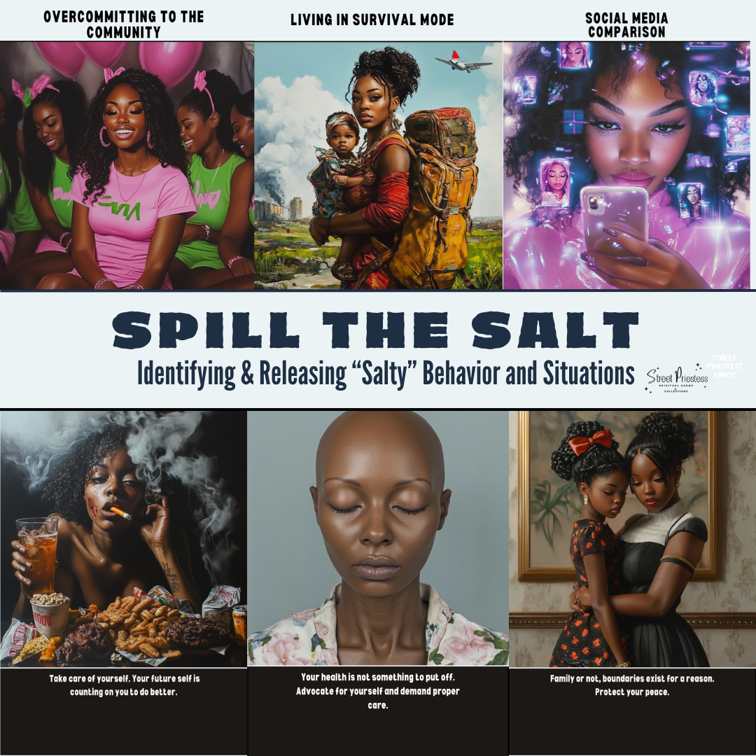 Spill The Salt Oracle Deck With Digital Guide | African American Black Women Oracle