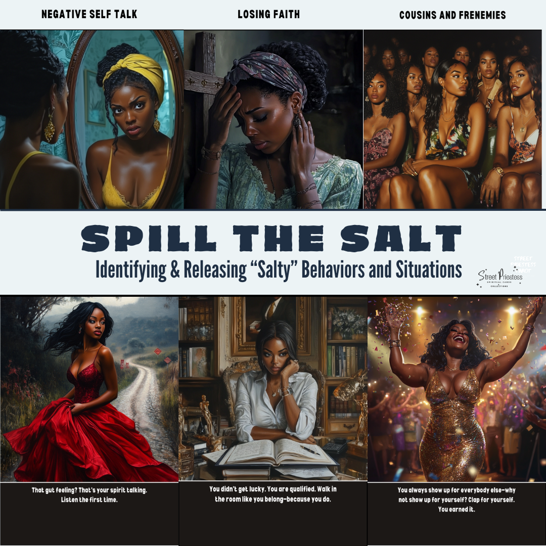 Spill The Salt Oracle Deck With Digital Guide | African American Black Women Oracle