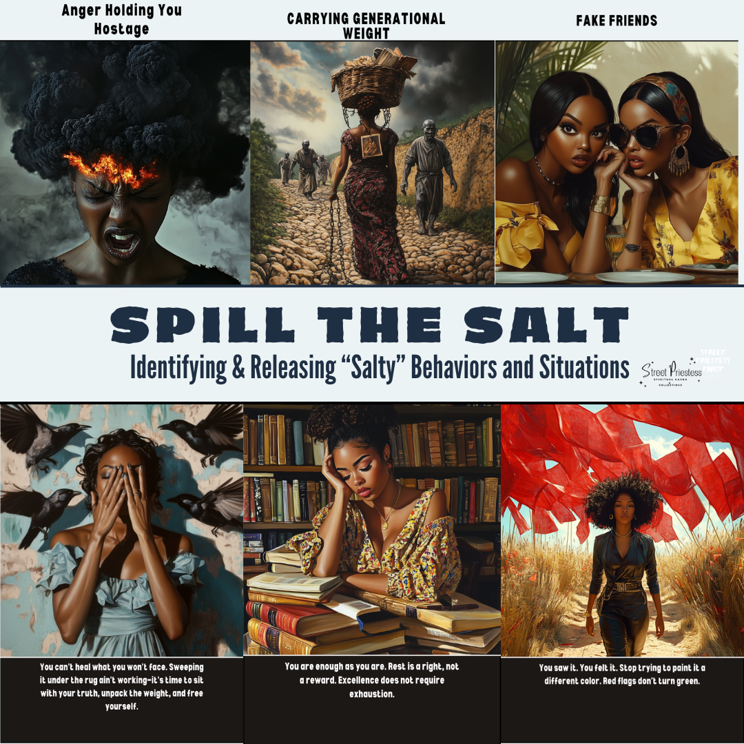 Spill The Salt Oracle Deck With Digital Guide | African American Black Women Oracle