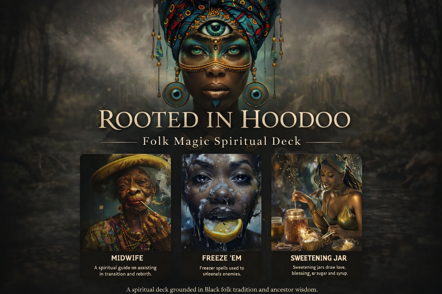 Rooted In Hoodoo Oracle Deck by Street Priestess