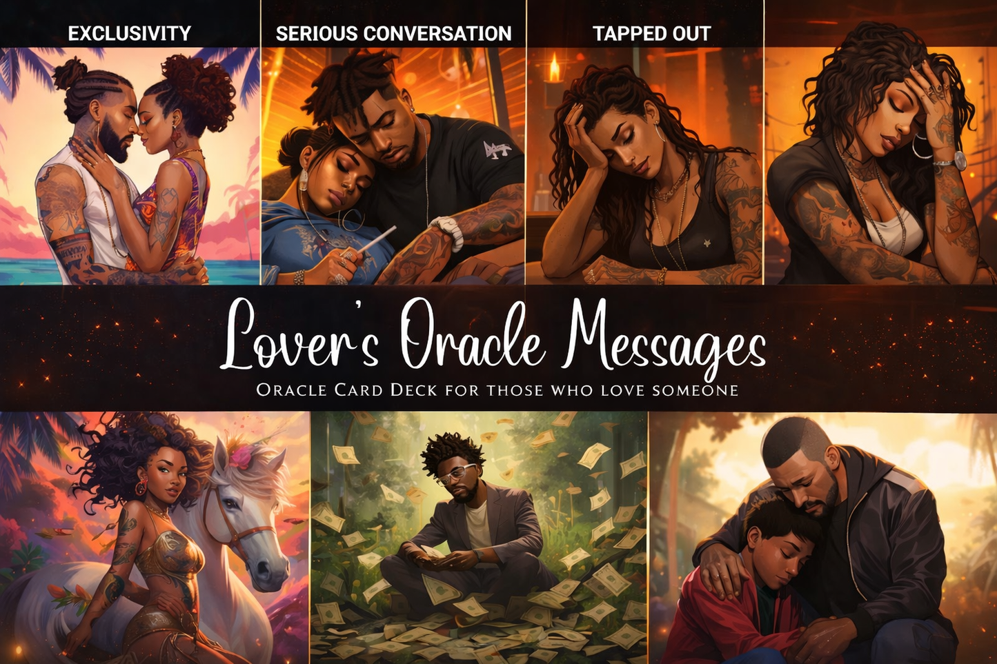Lovers Oracle Card Deck | Relationship, Love Messages | Unveil the Language of Love