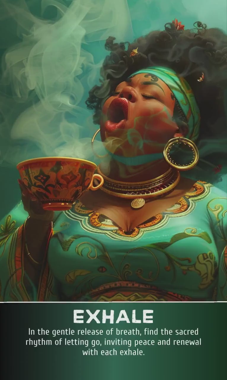 Tea Leaf Oracle Card Deck | 51 Tarot-Sized Cards | African American Black Divination Cards | Street Priestess Tarot